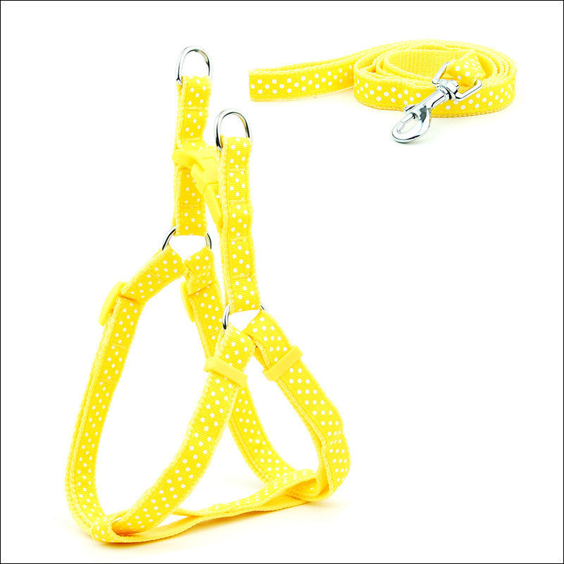 Factory Direct Spot Pet Leashes Polka Dot Pet Chest Straps